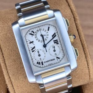 Cartier - Tank Francaise Chronoflex - 2303 - Herren - 2000-2010