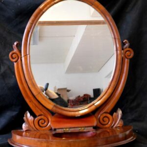Biedermeier Kosmetikspiegel - Biedermeier - Mahagoni und Glas - 19. Jahrhundert