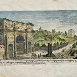 Aegidius Sadeler [1570-1629] First State - ‘ Vestigii del foro di Nerva Imperatore‘, Rome, Italy - First State - 1606