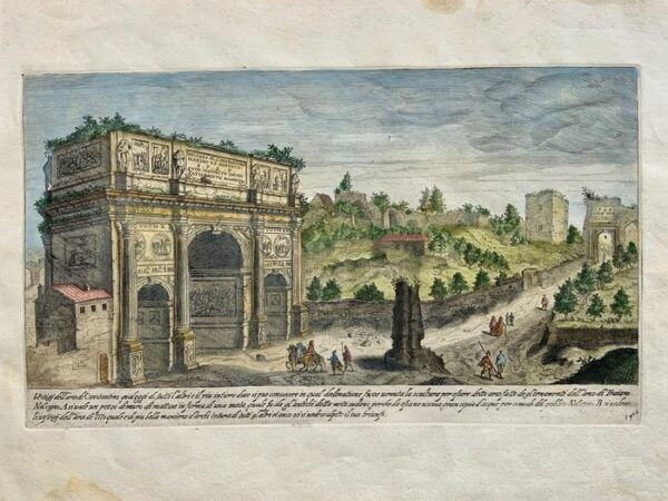 Aegidius Sadeler [1570-1629] First State - ‘ Vestigii del foro di Nerva Imperatore‘, Rome, Italy - First State - 1606