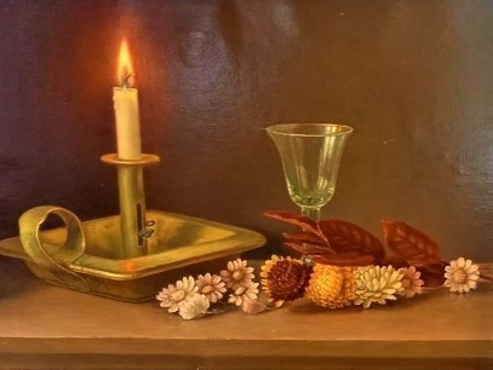 Ed Moleveld (XX-XXI) - Stilleven met kaars