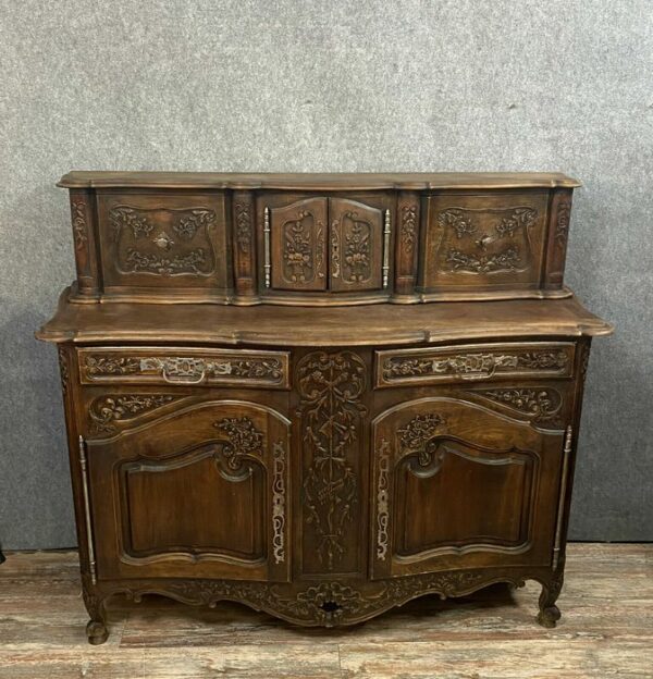 Rutschiges Buffet - Louis XV-Stil - Walnuss - Um 1880