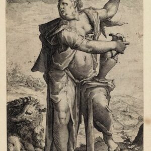 Hendrick Goltzius (1558-1607), Jacob Matham (1571-1631) - Gula, Gluttony, one of the seven vices. Rare first state.