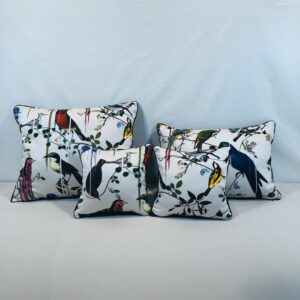"Gesamtblick" | Christian Lacroix Stoff "Birds Sinfonia" | Set mit vier Kissen