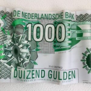 Ad van Hassel - Skulptur - XXL 1000 Gulden Banknote