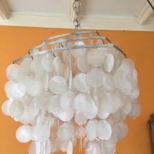 Deckenlampe, Vintage Muschellampe