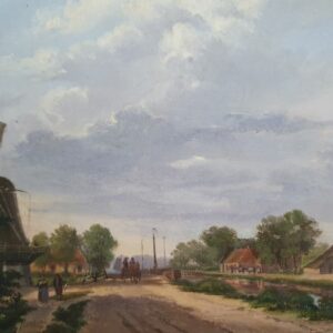 A. G. Jacobsen (1806-1868) - Landschap met een molen