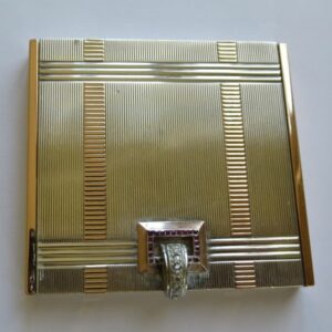 Puderdose - Silber, Gold, Diamanten, Rubin - Unbekannt - Anfang des 20. Jahrhunderts