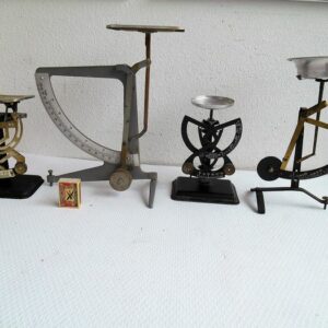 4 Postguthaben - für Brief und Paket - ca. 1930 - Messing und Eisen - 20. Jahrhundert