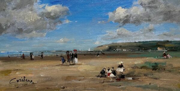 Francis Cristaux (1950) - Beaux Nuages - Plage Normande