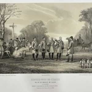 Mr le Baron Finot (d'après) - Rendez-vous de Chasse de Mr le Prince de Sagan à Valencay (Vénerie)