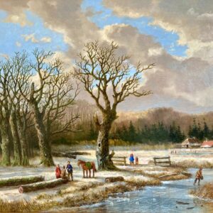 Albertus J. Temming - Winterbos met oude eiken