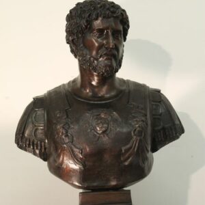 Skulptur, Große Büste des römischen Antoninus Pius - 83 cm - Bronze - Ende des 20. Jahrhunderts