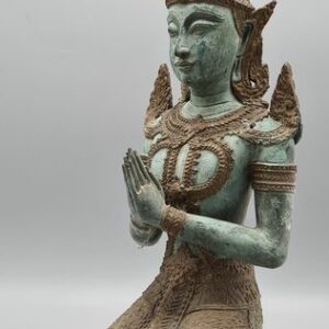 Beeindruckender Tempelwächter (43 cm) - Bronze - Thailand - Ende des 20. Jahrhunderts