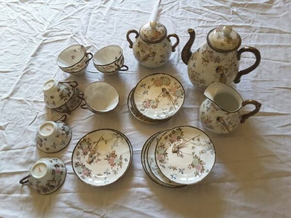 (10) - Porzellan - Hand painted tea set - Japan - Taishō Zeit (1912-1926)