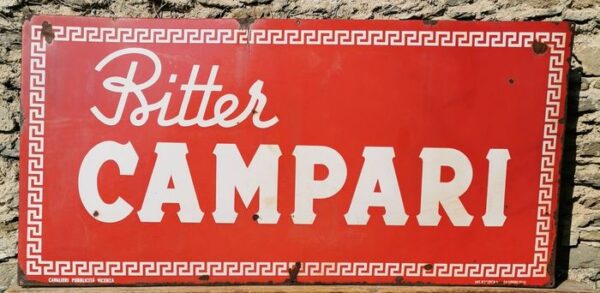 Bitter Campari - Werbeschild - Eisen (Gusseisen/ Schmiedeeisen)