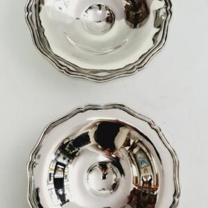 Paar Fußschalen 19x4,5 cm - .833 Silber - Guia Lisboa - Portugal - Ende des 19. Jahrhunderts
