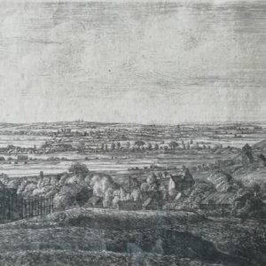 Jan Ruijscher (1625-1675), probab. allievo di Rembrandt - "Villaggio in una valle"
