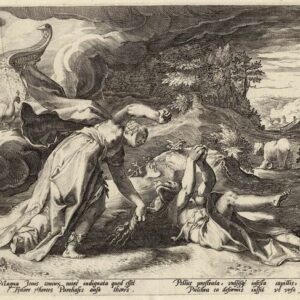 Hendrick Goltzius (1558-1617) - Juno changes Callisto into a bear after the birth of Arcas, First state, 1589.