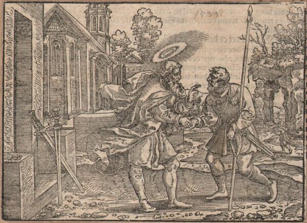 Hans Brosamer (1495-1554) - Saint Paul with crossed swords- With Monogram HB