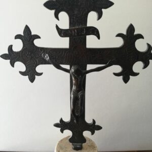 Kruzifix - Gothic - Bronze (patiniert) - Erste Hälfte des 18. Jahrhunderts