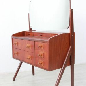 60er Vintage Teak Kommode Spiegel Kommode Frisier Kommode