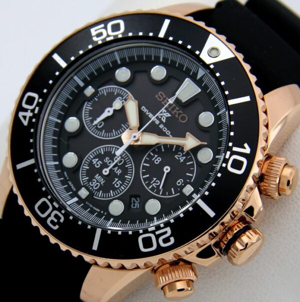 Seiko - - "NO RESERVE PRICE" - Solar Diver's 200m "Gold Tone" - Herren - 2011-heute
