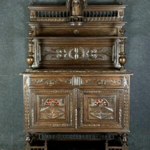 Sideboard Buffet - jungfräuliches Dekor - Renaissance-Stil - Eiche - Zweite Hälfte des 19. Jahrhunderts