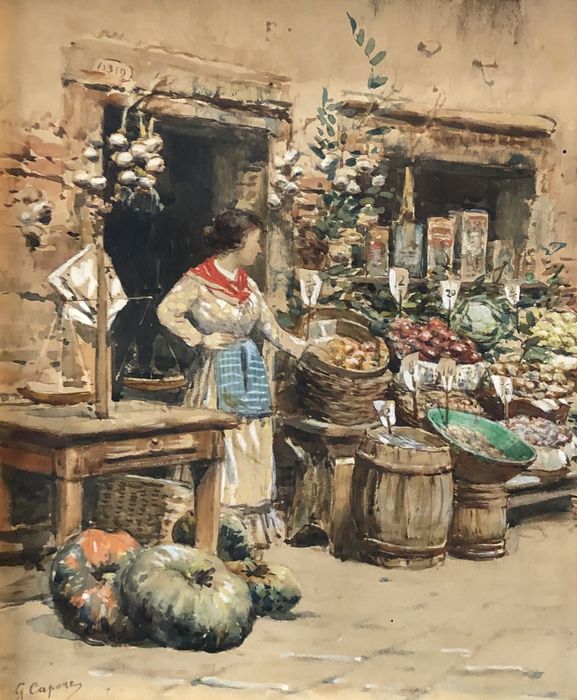 Capone Gaetano (1845 - 1924) - Venditrice