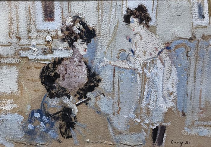 Francesco Cangiullo (Napoli, 1884 – Livorno, 1977) - Scena di genere