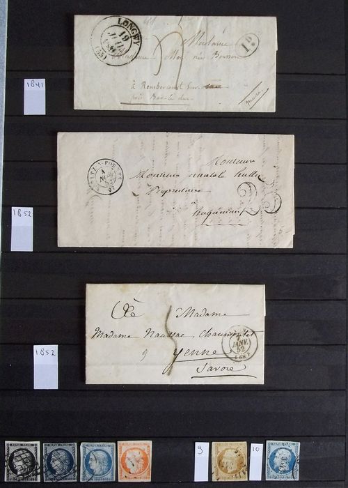 Frankreich 1841/1949 - With postal items and better stamps - Yvert