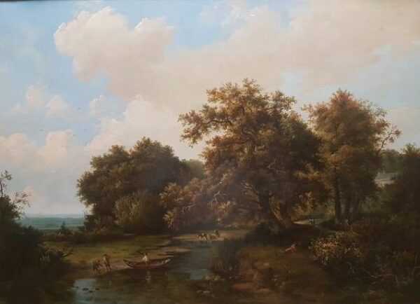Hollandse school (XIX) naar Johann Bernard KLOMBECK (1815-1893) - Arcade landschap