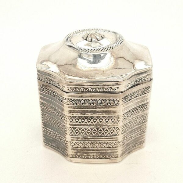 Loderein Box mit Originalschwamm - .833 Silber - Johannes Beeling - Leeuwarden Holland - P vor 1849