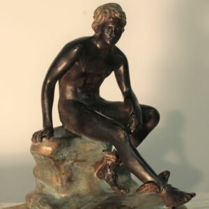 Skulptur, Merkur - Bronze - 20. Jahrhundert