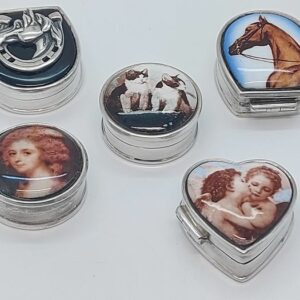 Kasten, Pillendose, Puderdose (5) - .925 Silber - England - Zweite Hälfte des 20. Jahrhunderts