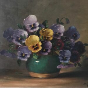 Derk (Dik) Isselmann (1890-1959) - Stilleven viooltjes