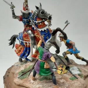 Andrea Miniature - Haut de gamme - Peinte - SM-S01 - Figur Le Prince Noir à Crécy (1346)- Série Chevaliers Médiévaux - 2000-heute