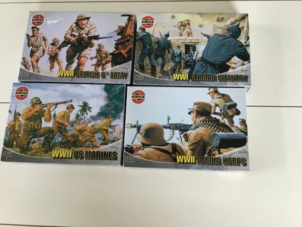 Airfix - Spielzeugsoldaten WW2 US Marines, British 8th Army, Afrika Korps - WW1 German Infantry - 1940-1949 - Deutschland