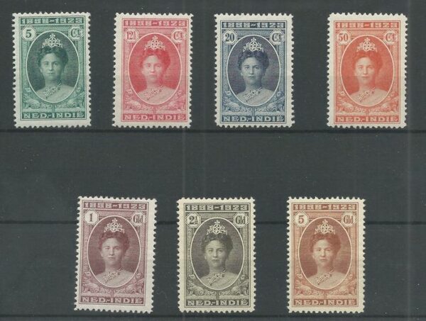 Niederländisch-Indien 1923 - Government jubilee Wilhelmina - NVPH 160/166