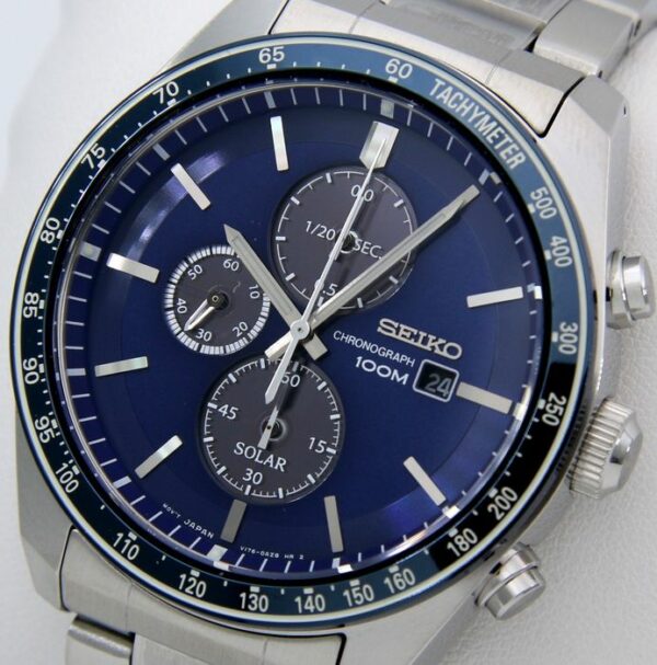 Seiko - "NO RESERVE PRICE" - Solar Chronograph Blue - Herren - 2011-heute