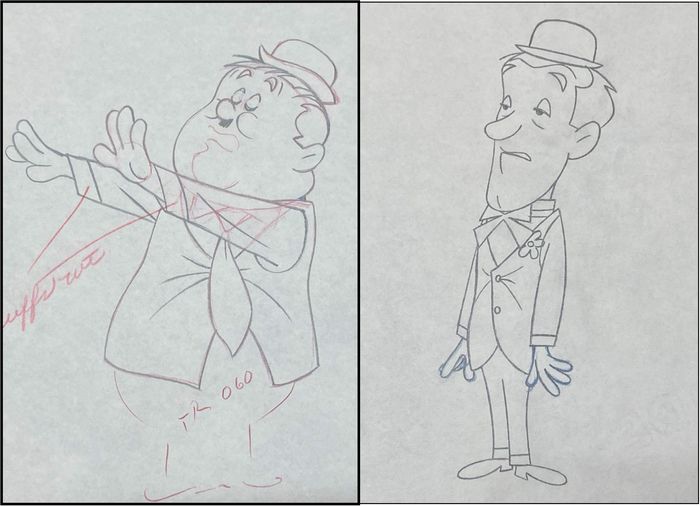 Laurel and Hardy (TV series) - 2 original drawings