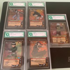 Bandai - Graded Card Lotto serie 1 naruto - kakashi sasuke haku zabusa gaara rock lee graad 9 carte cards - 2001