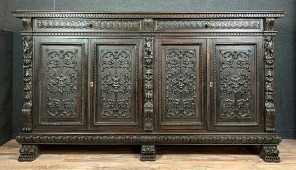 Sideboard Buffet - Historismus - Walnuss - Ende des 19. Jahrhunderts