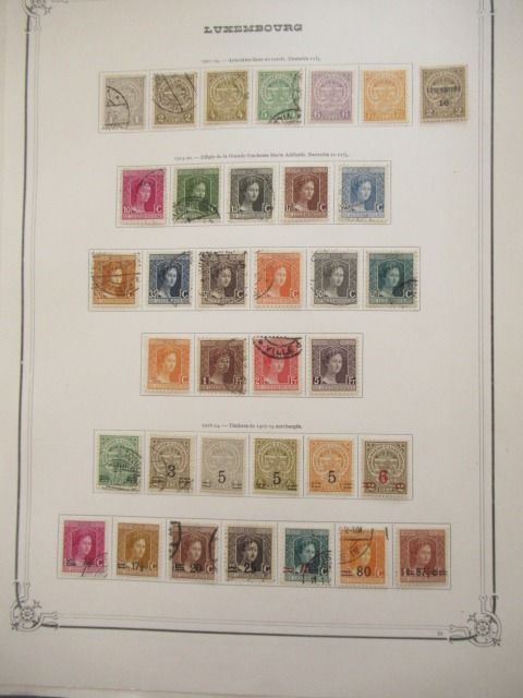 Luxemburg - An almost complete collection of stamps.
