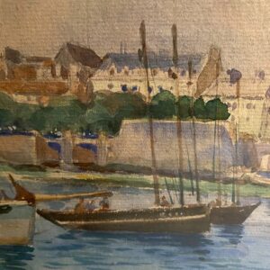 Émile Cambiagio (1857-1930) - Barques de pêche au mouillage