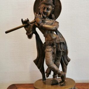 Bronze "Krisha" mit der Flöte (1) - Bronze - Indien - Ende des 20. Jahrhunderts