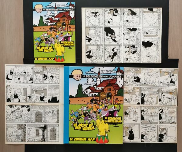 Jommeke 1 + 2 + 3 - Luxe-uitgave Middelkerke met 3 originele pagina's uit de 3 eerste verhalen - hc + sc - Erstausgabe - (1959/2006)
