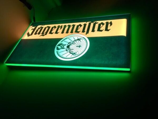 Jägermeister Werbe Leuchtkasten (1) - Stahl, Plexiglas
