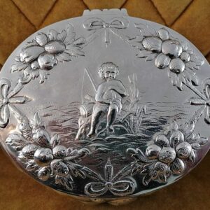 Kasten, Atemberaubende Hanau 800 Silber Schmuckschatulle. - .800 Silber - Deutschland - Zweite Hälfte des 19. Jahrhunderts