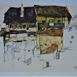 Naar Egon Schiele - Oude huizen in Krumau (Český Krumlov)